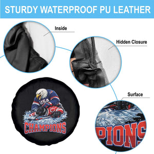 USA Ice Hockey Spare Tire Cover Eagle Dominates Canada 2026 Hockey Champions TS10 Print Your Wear