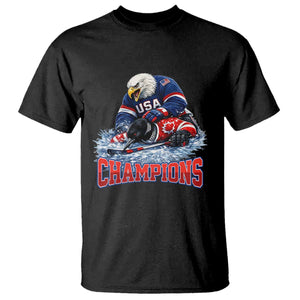 USA Ice Hockey T Shirt Eagle Dominates Canada 2026 Hockey Champions TS10 Black Print Your Wear