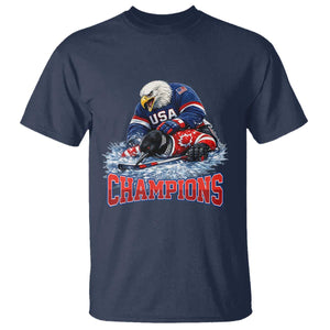 USA Ice Hockey T Shirt Eagle Dominates Canada 2026 Hockey Champions TS10 Navy Print Your Wear