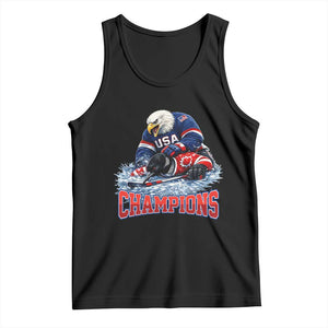 USA Ice Hockey Tank Top Eagle Dominates Canada 2026 Hockey Champions TS10 Black Print Your Wear