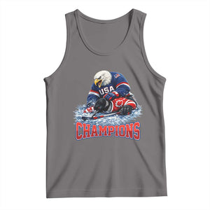 USA Ice Hockey Tank Top Eagle Dominates Canada 2026 Hockey Champions TS10 Deep Heather Print Your Wear