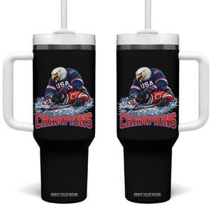 USA Ice Hockey Tumbler With Handle Eagle Dominates Canada 2026 Hockey Champions TS10 One Size: 40 oz Black Print Your Wear
