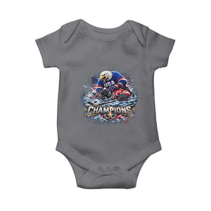 USA Ice Hockey Baby Onesie Eagle Dominates Canada 2026 Hockey Champions Graphic TS10 Charcoal Print Your Wear
