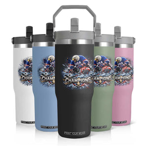 USA Ice Hockey Flip Straw Tumbler Eagle Dominates Canada 2026 Hockey Champions Graphic TS10 Print Your Wear