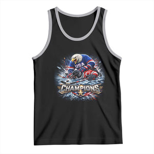 USA Ice Hockey Tank Top Eagle Dominates Canada 2026 Hockey Champions Graphic TS10 Black Athletic Heather Print Your Wear