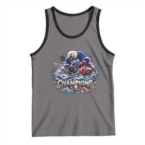 USA Ice Hockey Tank Top Eagle Dominates Canada 2026 Hockey Champions Graphic TS10 Deep Heather Black Print Your Wear