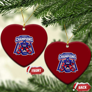 USA Ice Hockey Ceramic Ornament America Champions Patriotic Ice Hockey Team Fan TS10 Print Your Wear