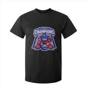 USA Ice Hockey T Shirt For Kid America Champions Patriotic Ice Hockey Team Fan TS10 Black Print Your Wear