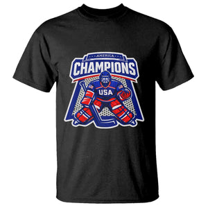 USA Ice Hockey T Shirt America Champions Patriotic Ice Hockey Team Fan TS10 Black Print Your Wear