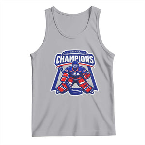 USA Ice Hockey Tank Top America Champions Patriotic Ice Hockey Team Fan TS10 Athletic Heather Print Your Wear