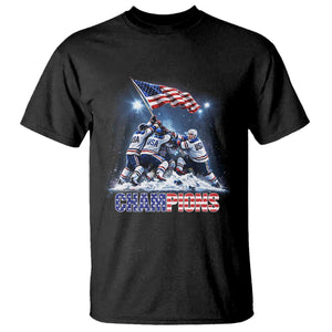 USA Ice Hockey T Shirt Hockey Champions 2026 USA Players Raising Flag On Ice TS10 Black Print Your Wear