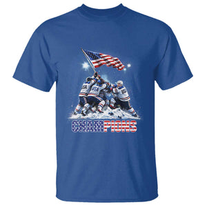 USA Ice Hockey T Shirt Hockey Champions 2026 USA Players Raising Flag On Ice TS10 Royal Blue Print Your Wear
