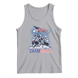 USA Ice Hockey Tank Top Hockey Champions 2026 USA Players Raising Flag On Ice TS10 Athletic Heather Print Your Wear