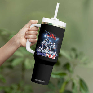 USA Ice Hockey Tumbler With Handle Hockey Champions 2026 USA Players Raising Flag On Ice TS10 Print Your Wear