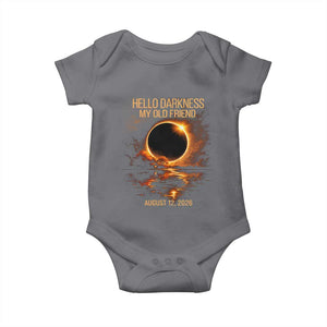 Solar Eclipse 2026 Baby Onesie Hello Darkness 12 August 2026 Totality Gift TS10 Charcoal Print Your Wear