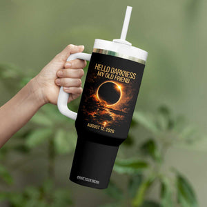 Solar Eclipse 2026 Tumbler With Handle Hello Darkness 12 August 2026 Totality Gift TS10 Print Your Wear