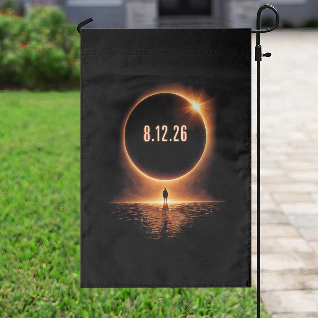 Total Solar Eclipse 2026 Garden Flag August 12th Totality Gift TS10 Print Your Wear