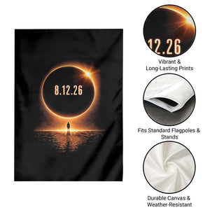 Total Solar Eclipse 2026 Garden Flag August 12th Totality Gift TS10 Print Your Wear
