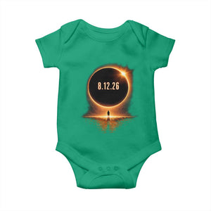 Total Solar Eclipse 2026 Baby Onesie August 12th Totality Gift TS10 Irish Green Print Your Wear