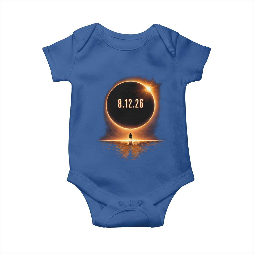 Total Solar Eclipse 2026 Baby Onesie August 12th Totality Gift TS10 Royal Blue Print Your Wear