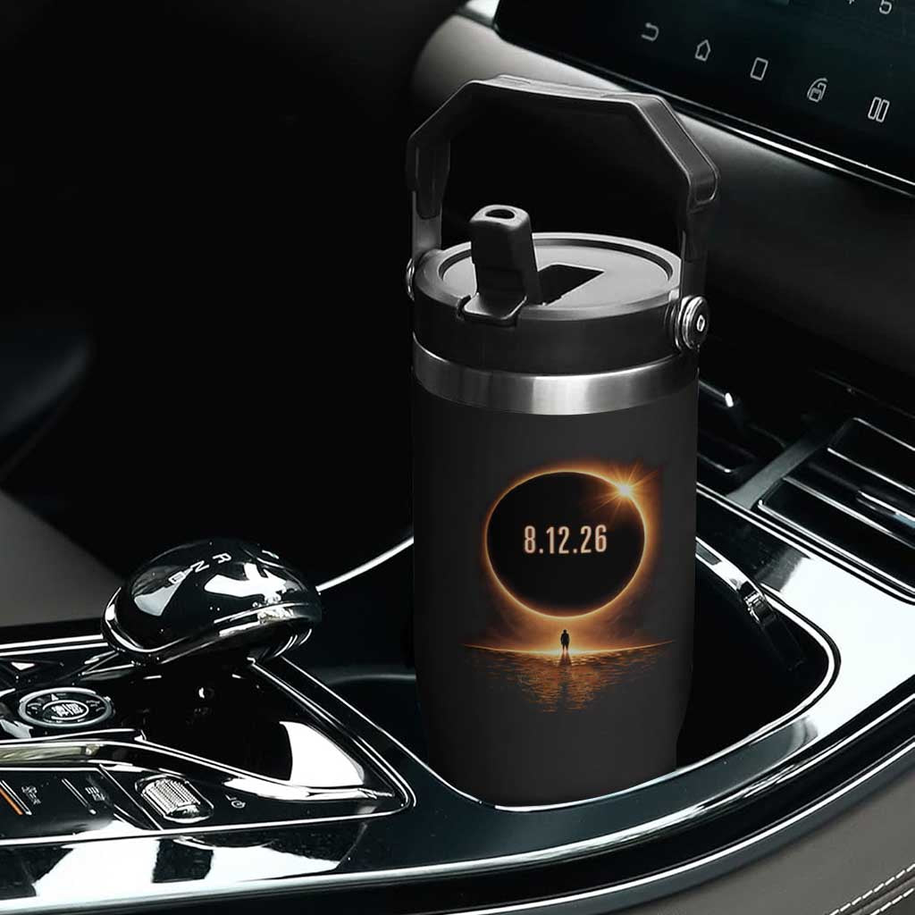 Total Solar Eclipse 2026 Flip Straw Tumbler August 12th Totality Gift TS10 Print Your Wear