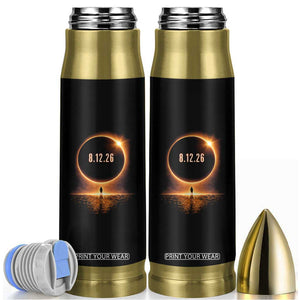 Total Solar Eclipse 2026 Bullet Tumbler August 12th Totality Gift TS10 Black Print Your Wear