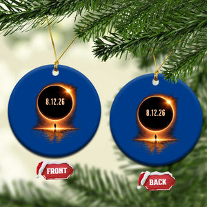 Total Solar Eclipse 2026 Ceramic Ornament August 12th Totality Gift TS10 1pc Blue Print Your Wear