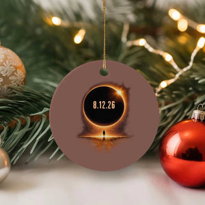 Total Solar Eclipse 2026 Ceramic Ornament August 12th Totality Gift TS10 1pc Mocha Print Your Wear