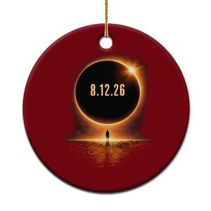 Total Solar Eclipse 2026 Ceramic Ornament August 12th Totality Gift TS10 1pc Red Print Your Wear
