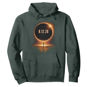 Total Solar Eclipse 2026 Hoodie August 12th Totality Gift TS10 Dark Forest Green Print Your Wear