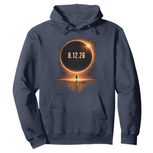 Total Solar Eclipse 2026 Hoodie August 12th Totality Gift TS10 Navy Print Your Wear