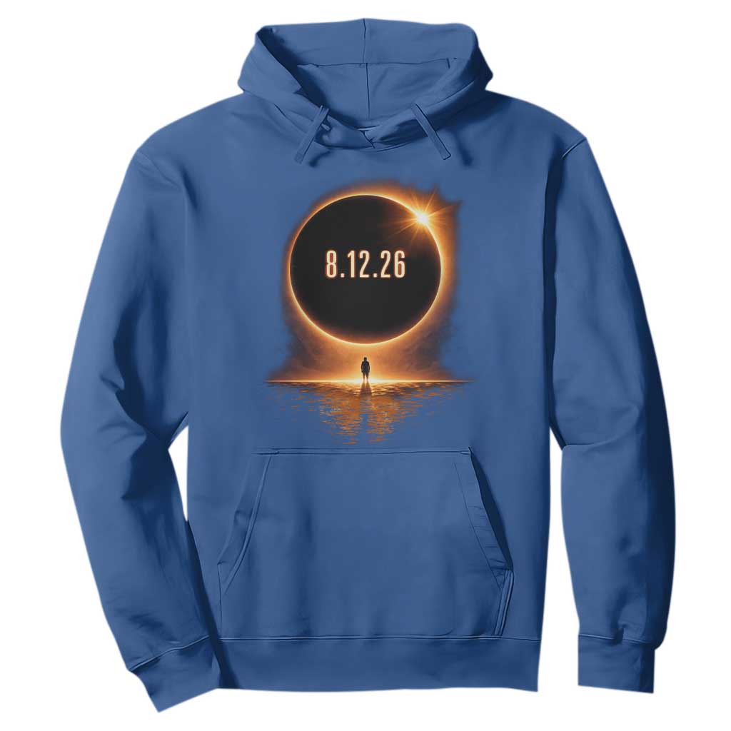 Total Solar Eclipse 2026 Hoodie August 12th Totality Gift TS10 Royal Blue Print Your Wear