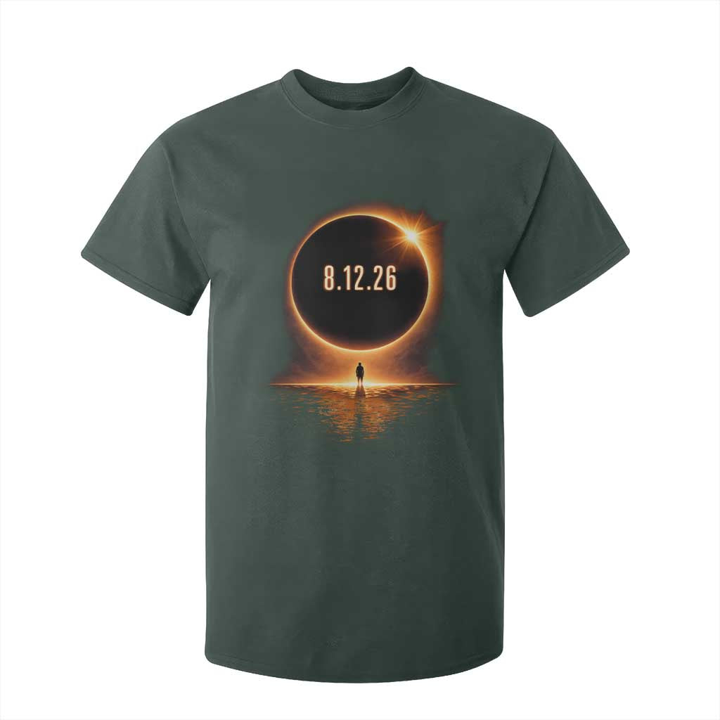 Total Solar Eclipse 2026 T Shirt For Kid August 12th Totality Gift TS10 Dark Forest Green Print Your Wear
