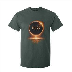 Total Solar Eclipse 2026 T Shirt For Kid August 12th Totality Gift TS10 Dark Forest Green Print Your Wear