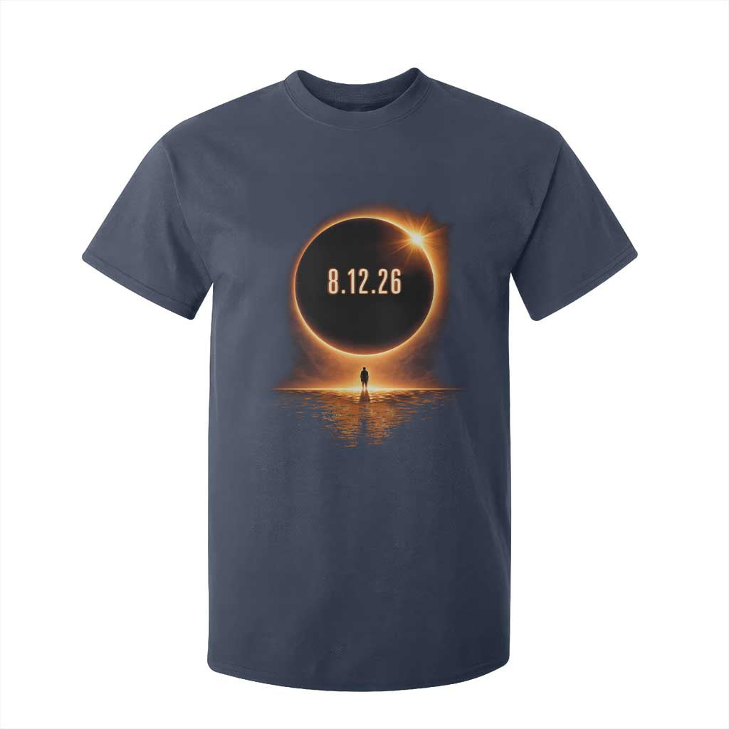 Total Solar Eclipse 2026 T Shirt For Kid August 12th Totality Gift TS10 Navy Print Your Wear