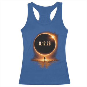 Total Solar Eclipse 2026 Racerback Tank Top August 12th Totality Gift TS10 Royal Blue Print Your Wear