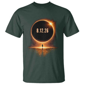 Total Solar Eclipse 2026 T Shirt August 12th Totality Gift TS10 Dark Forest Green Print Your Wear
