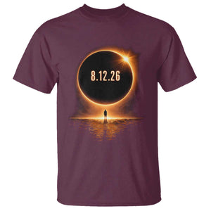 Total Solar Eclipse 2026 T Shirt August 12th Totality Gift TS10 Maroon Print Your Wear