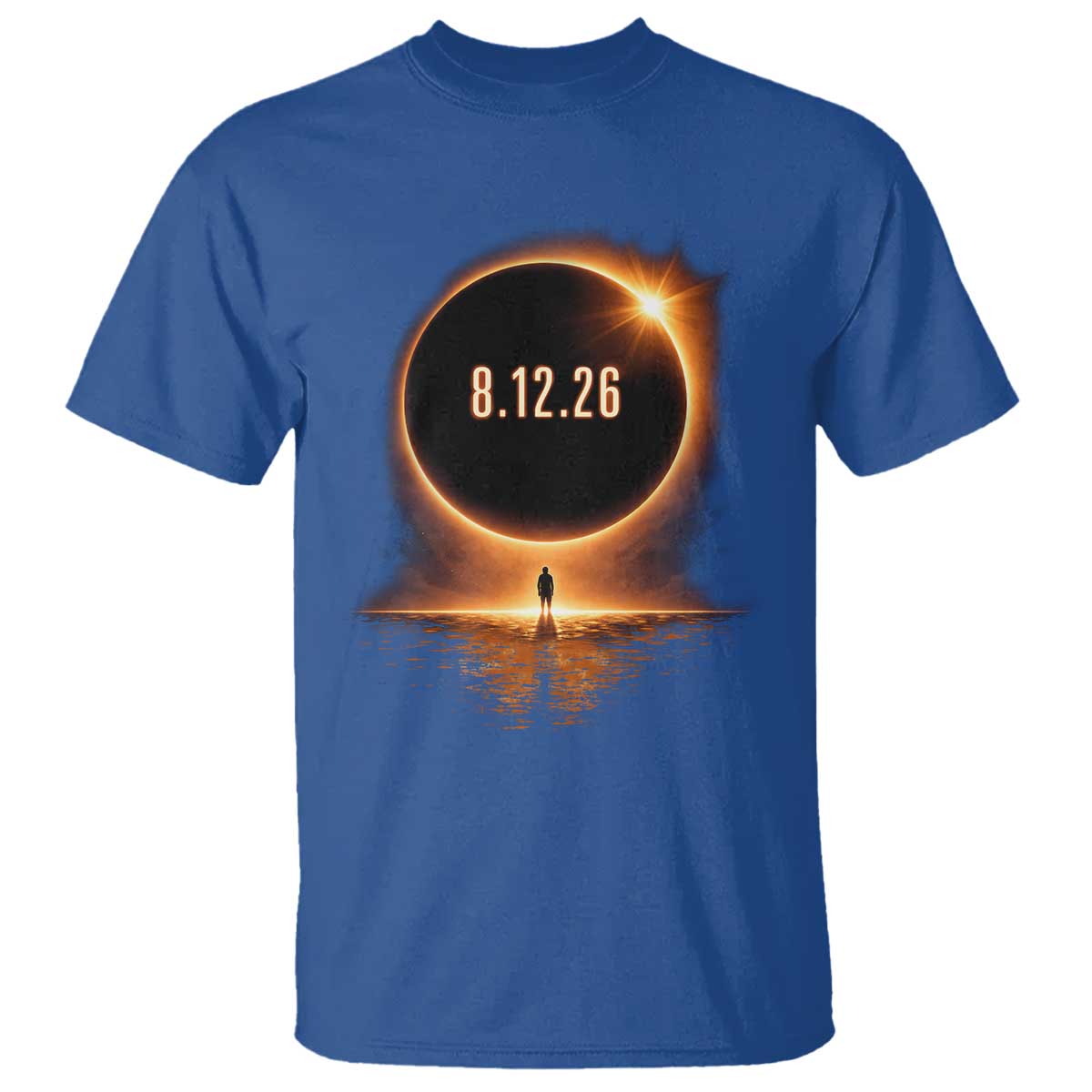 Total Solar Eclipse 2026 T Shirt August 12th Totality Gift TS10 Royal Blue Print Your Wear