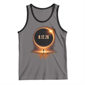 Total Solar Eclipse 2026 Tank Top August 12th Totality Gift TS10 Deep Heather Black Print Your Wear