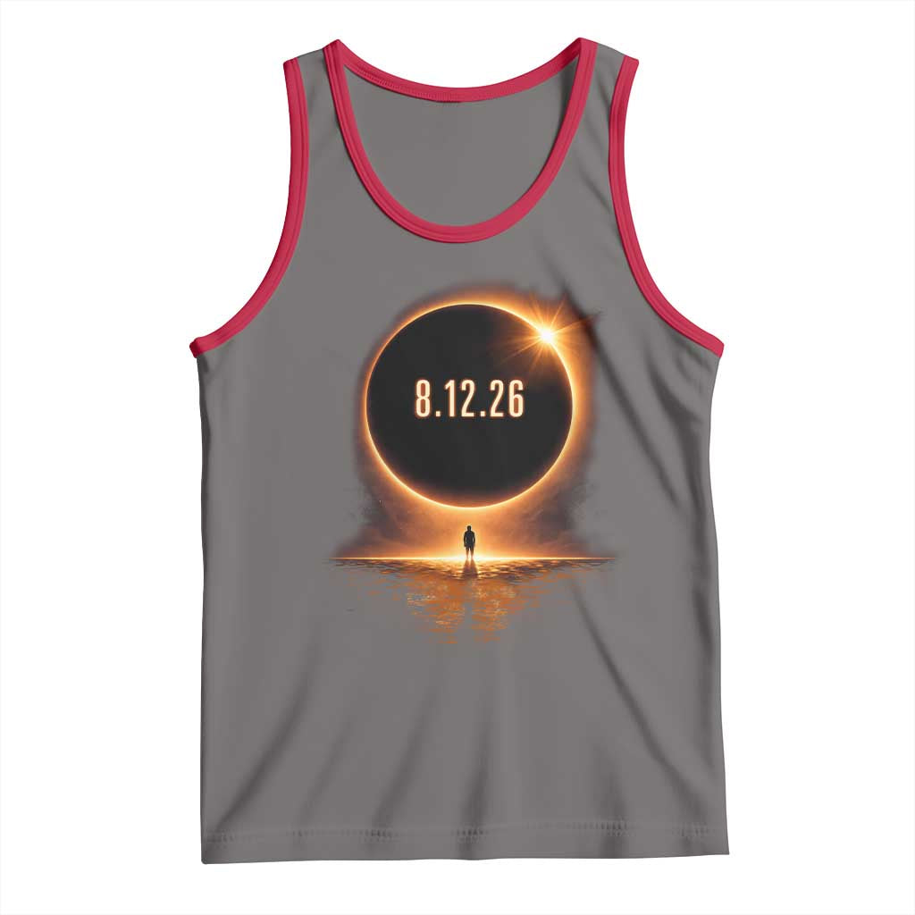 Total Solar Eclipse 2026 Tank Top August 12th Totality Gift TS10 Deep Heather Red Print Your Wear