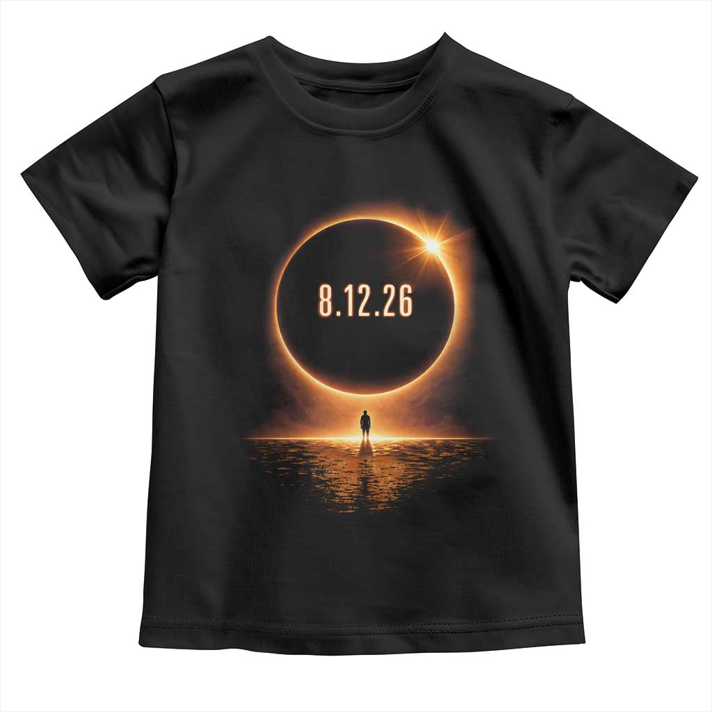 Total Solar Eclipse 2026 Toddler T Shirt August 12th Totality Gift TS10 Black Print Your Wear