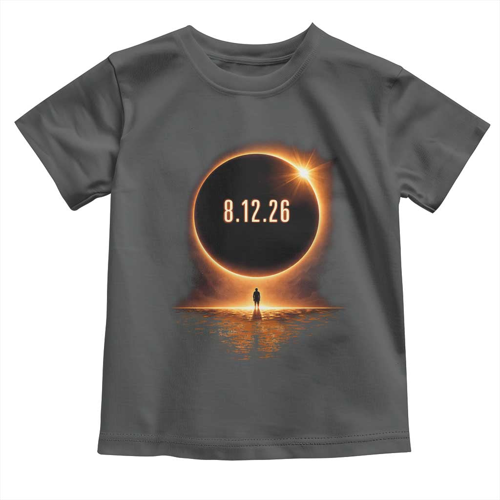 Total Solar Eclipse 2026 Toddler T Shirt August 12th Totality Gift TS10 Dark Heather Print Your Wear