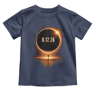 Total Solar Eclipse 2026 Toddler T Shirt August 12th Totality Gift TS10 Navy Print Your Wear