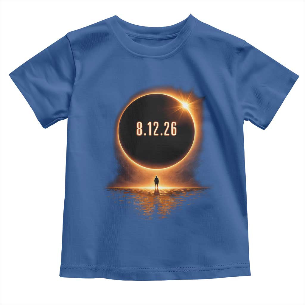 Total Solar Eclipse 2026 Toddler T Shirt August 12th Totality Gift TS10 Royal Blue Print Your Wear