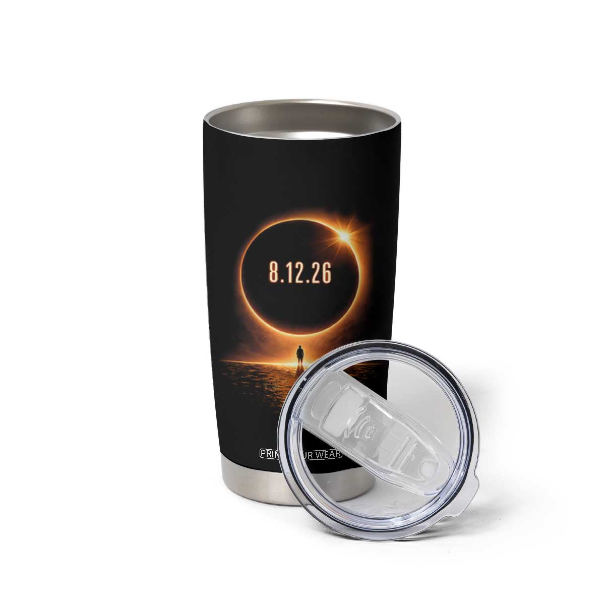 Total Solar Eclipse 2026 Tumbler Cup August 12th Totality Gift TS10 Print Your Wear