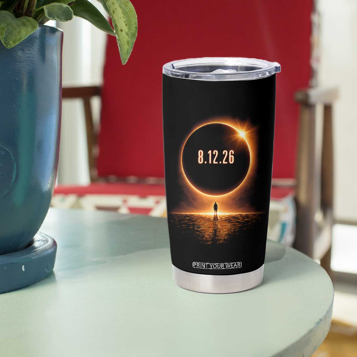 Total Solar Eclipse 2026 Tumbler Cup August 12th Totality Gift TS10 Print Your Wear