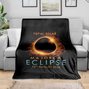 Total Solar Eclipse Throw Blanket 12th August 2026 Majorca Totality TS10 Print Your Wear