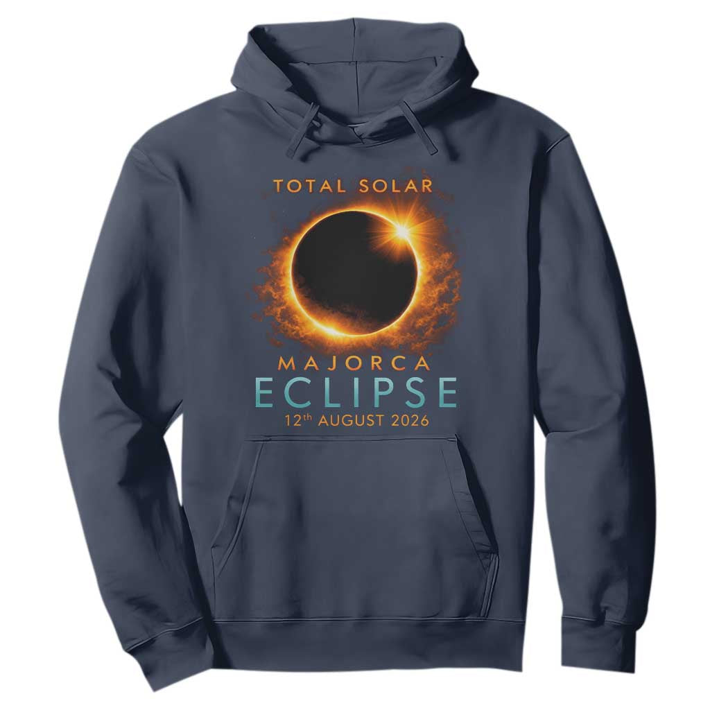Total Solar Eclipse Hoodie 12th August 2026 Majorca Totality TS10 Navy Print Your Wear