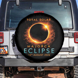 Total Solar Eclipse Spare Tire Cover 12th August 2026 Majorca Totality TS10 No hole Black Print Your Wear